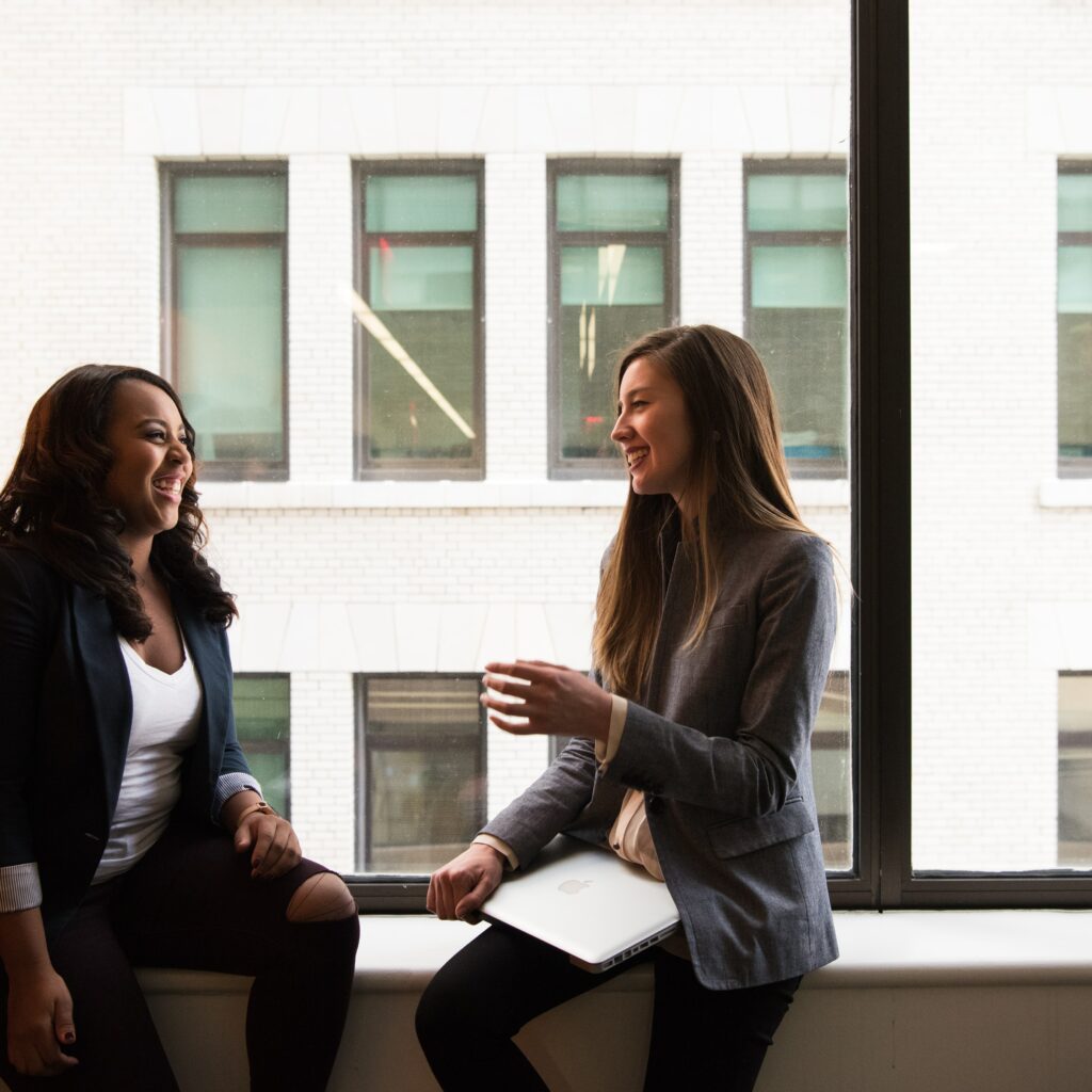 Stock image of businesswomen for an article about doing business in Colombia.